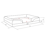 Ortopedický matrac pre psa Golden dog Selfie-Med M – grafitový